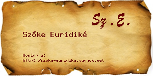 Szőke Euridiké névjegykártya
