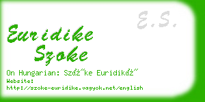euridike szoke business card