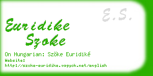 euridike szoke business card
